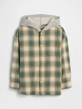 Baby GAP Kids Green Plaid Hooded Jacket